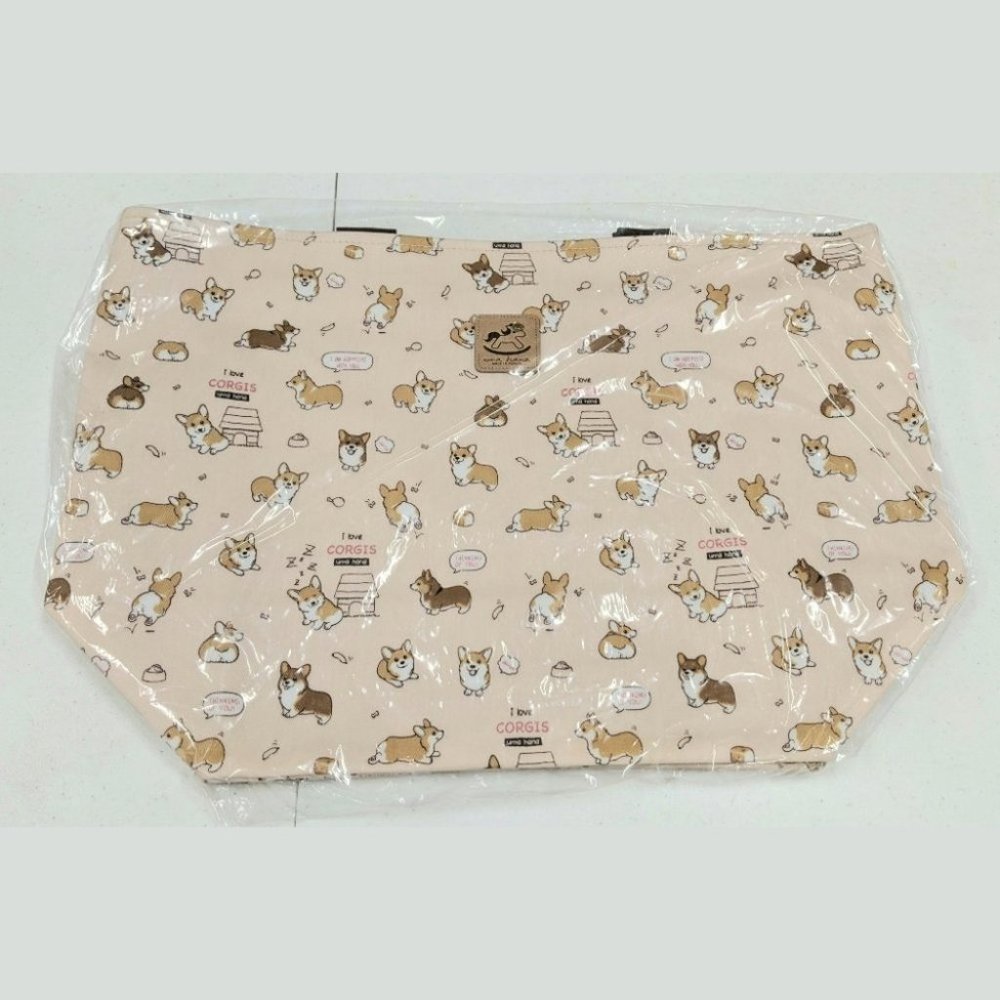 Waterproof Corgi Large Travel Tote Shoulder Bag - Picture 8 of 12